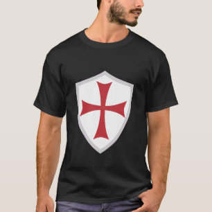 mittelalterliches Schild-Emblem Templerkreuz Langa T-Shirt