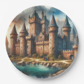 Mittelalterliches Schloss am Lago Maggiore Pappteller (Vorderseite)