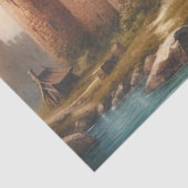 Mittelalterliches Schloss am Lago Maggiore Seidenpapier (Ausschnitt)