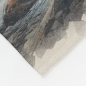 Mittelalterliches Schloss bei Sonnenuntergang mit  Fleecedecke (Ecke)