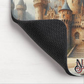 Mittelalterliches Schloss bei Sonnenuntergang mit Mousepad (Ecke)