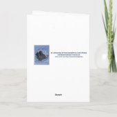 "Mittelalterliches Schloss in Blau" Feiertagskarte (Rückseite)