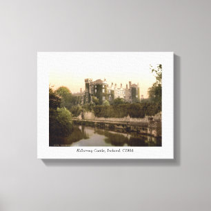 Mittelalterliches Schloss Vintagen Irlands, Leinwanddruck