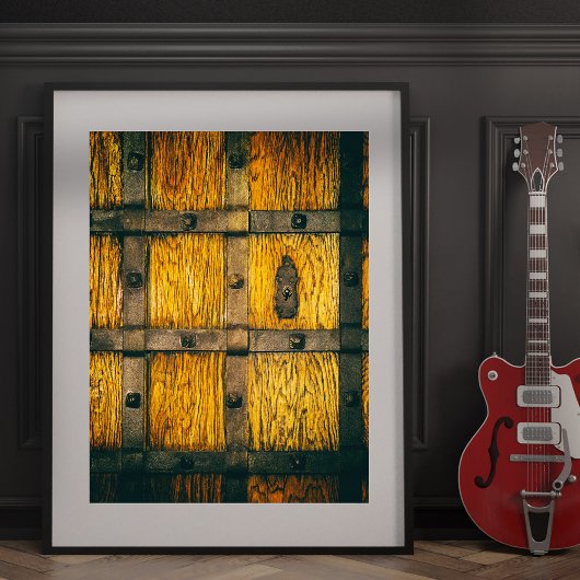 Mittelalterliches Schlosstor nah-up. Fotodruck