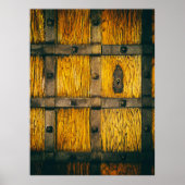 Mittelalterliches Schlosstor nah-up. Poster (Vorne)