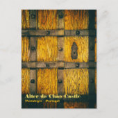 Mittelalterliches Schlosstor nah-up Postkarte (Vorderseite)