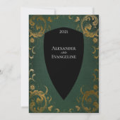 Mittelalterliches Schwert Elegante Tabletop Gamer  Einladung (Rückseite)