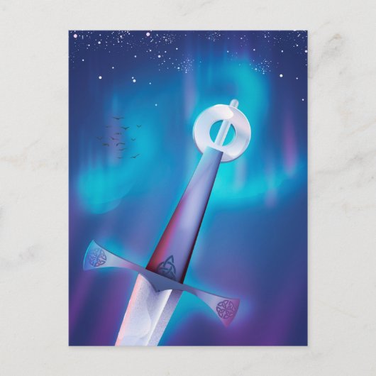 Mittelalterliches Schwert Postkarte (Vorderseite)