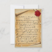 Mittelalterliches Scroll Wax Siegel Hochzeit Danke (Vorderseite)