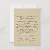 Mittelalterliches Scroll Wax Siegel Hochzeit Danke (Rückseite)