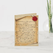 Mittelalterliches Scroll Wax Siegel Hochzeit Danke (Vorderseite)