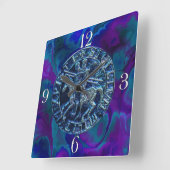 Mittelalterliches Siegel der Ritter Templar Quadratische Wanduhr (Winkel)