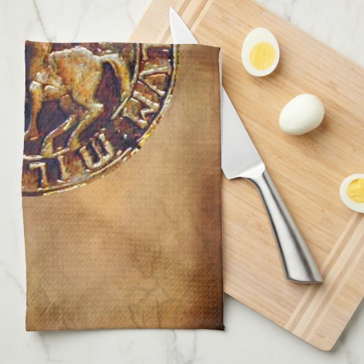 Mittelalterliches Siegel der Tempelritter Handtuch (Viertel Falte)