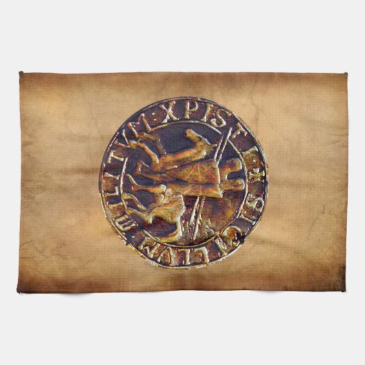 Mittelalterliches Siegel der Tempelritter Handtuch (Horizontal)