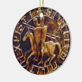 Mittelalterliches Siegel der Tempelritter Keramik Ornament (Links)