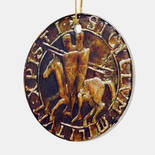 Mittelalterliches Siegel der Tempelritter Keramikornament (Links)