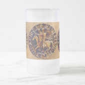 Mittelalterliches Siegel der Tempelritter Mattglas Bierglas (Mittel)