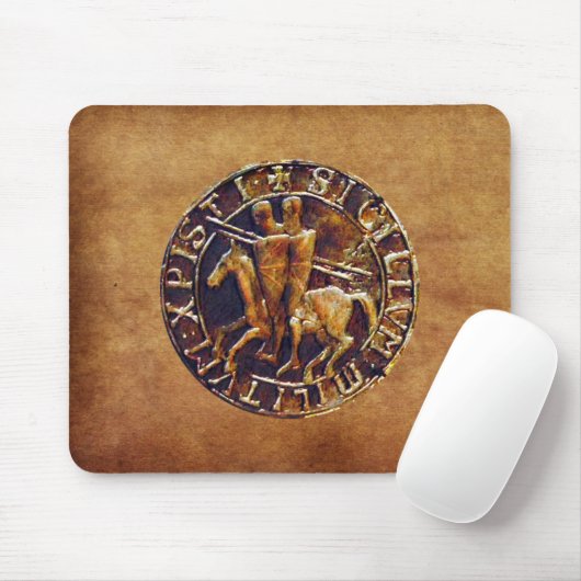 Mittelalterliches Siegel der Tempelritter Mousepad (Mit Mouse)