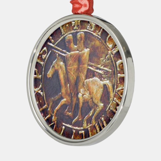 Mittelalterliches Siegel der Tempelritter Ornament Aus Metall (Links)
