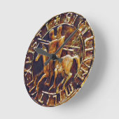 Mittelalterliches Siegel der Tempelritter Runde Wanduhr (Winkel)