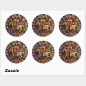 Mittelalterliches Siegel der Tempelritter Runder Aufkleber (Blatt)