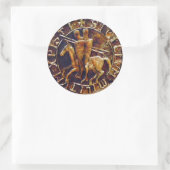 Mittelalterliches Siegel der Tempelritter Runder Aufkleber (Tasche)