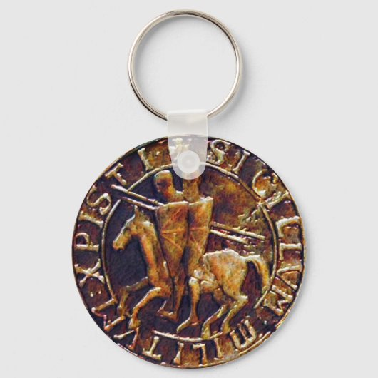 Mittelalterliches Siegel der Tempelritter Schlüsselanhänger (Vorderseite)