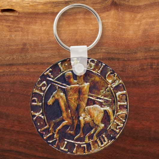 Mittelalterliches Siegel der Tempelritter Schlüsselanhänger (Vorderseite)