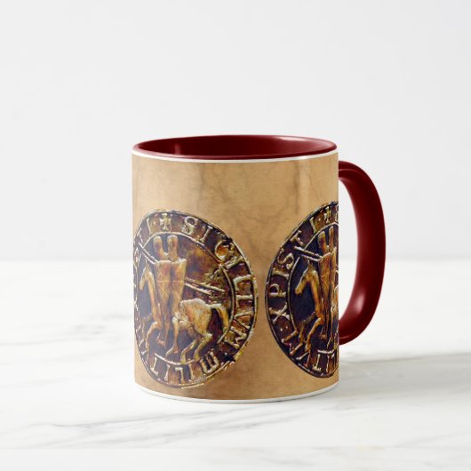 Mittelalterliches Siegel der Tempelritter Tasse (VorderseiteRechts)