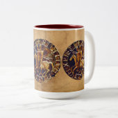 Mittelalterliches Siegel der Tempelritter Zweifarbige Tasse (VorderseiteRechts)