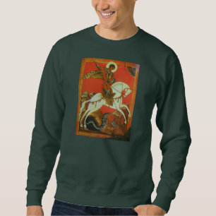 Mittelalterliches St- George und Drache-Sweatshirt Sweatshirt