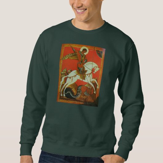 Mittelalterliches St- George und Drache-Sweatshirt Sweatshirt (Vorderseite)