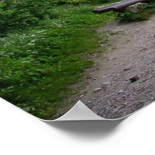 Mittelalterliches Strongold am Felsen Poster (Ecke)