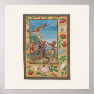 Mittelalterliches Stundenbuch - Illuminierte Kunst Poster
