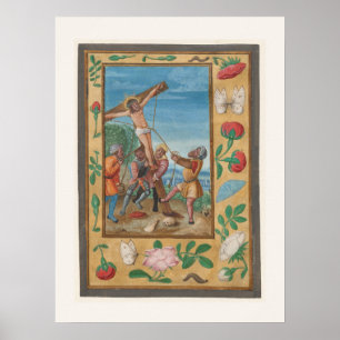 Mittelalterliches Stundenbuch - Illuminierte Kunst Poster