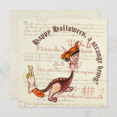 Mittelalterliches surrealistisches Halloween Feiertagskarte (Vorne/Hinten)