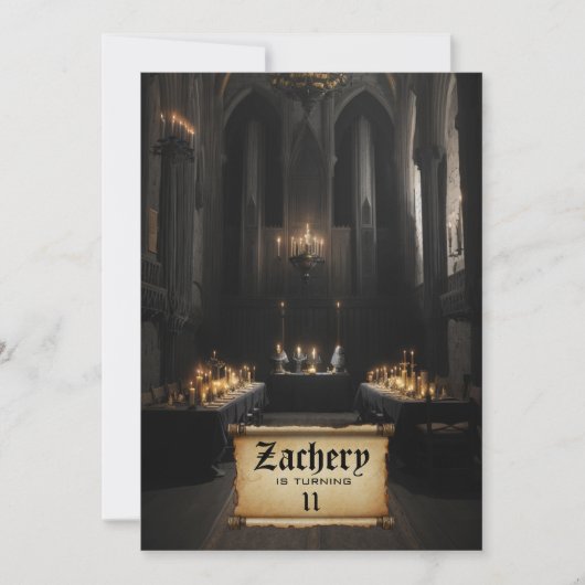 *~* Mittelalterliches Thema AP88 Burg Geburtstag Einladung (Vorderseite)