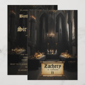 *~* Mittelalterliches Thema AP88 Burg Geburtstag Einladung (Vorne/Hinten)