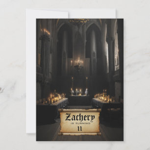 *~* Mittelalterliches Thema AP88 Burg Geburtstag Einladung