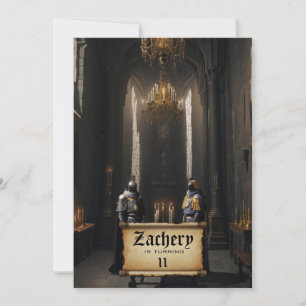 *~* Mittelalterliches Thema AP88 Schloss 2 KNIGHTS Einladung