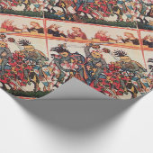 MITTELALTERLICHES TURNIER-KÄMPFENDE RITTER UND GESCHENKPAPIER (Ecke)