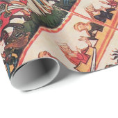 MITTELALTERLICHES TURNIER-KÄMPFENDE RITTER UND GESCHENKPAPIER (Rolleneckpunkt)