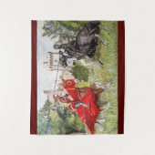 Mittelalterliches Turnier Wandteppich (Vorderseite)