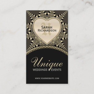 Mittelalterliches Vintages Goldeinzigartige Visitenkarte