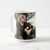 Mittelalterliches Waldprinz-Fantasieporträt Kaffeetasse (Vorderseite Links)