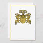 Mittelalterliches Wappen Wedding Einladungen (Vorne/Hinten)