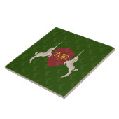 Mittelalterliches Wappenmonogramm Fliese (Seite)