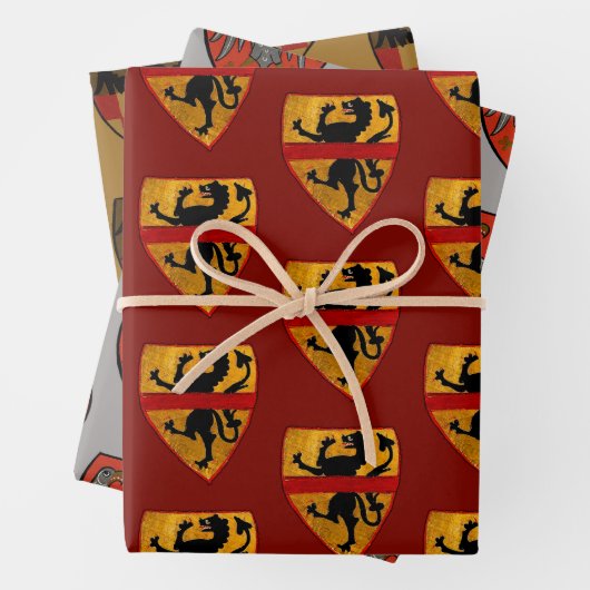 mittelalterliches Wrackpapier Geschenkpapier Set (Beispiel)