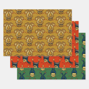 mittelalterliches Wrackpapier Geschenkpapier Set