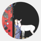 Mittelalterskleid Runder Aufkleber (Vorderseite)